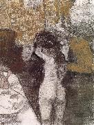 Edgar Degas After bath Spain oil painting artist